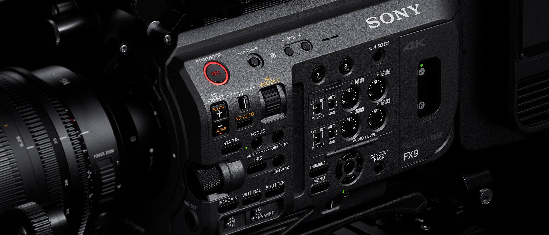 sony fx9 audio inputs