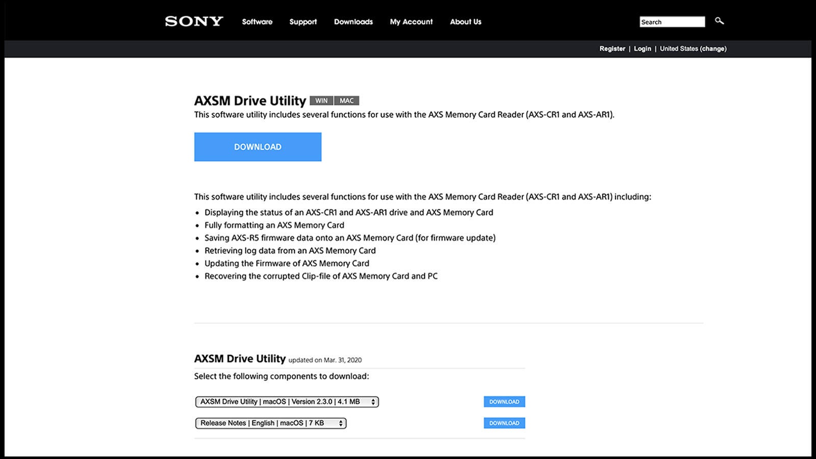 Sony Raw Driver Download Mac