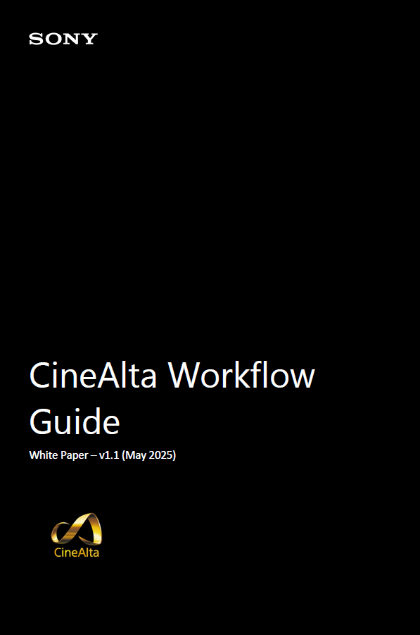 the cover page of v1.1 of the cinealta workflow guide